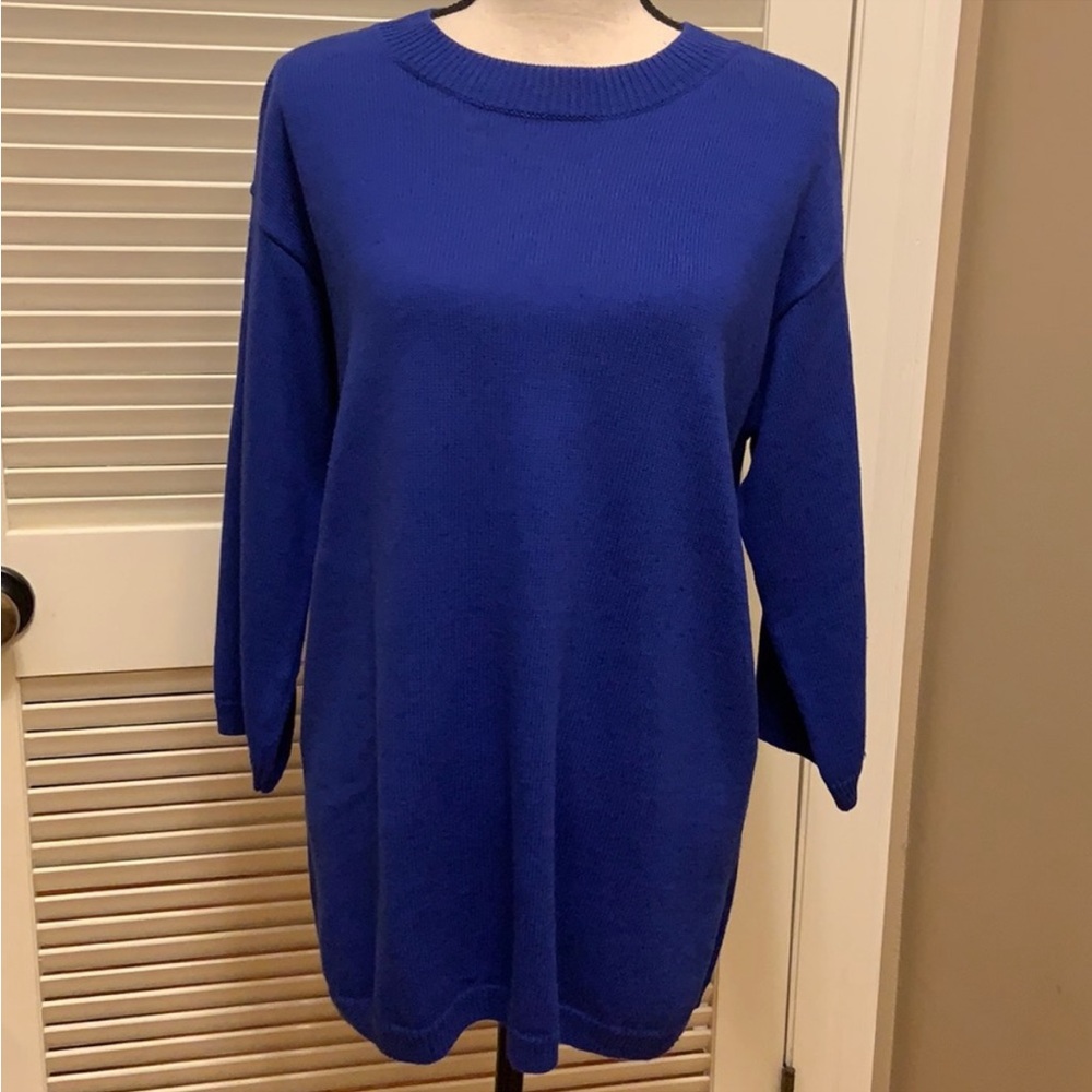 Eileen Fisher Mock Neck Tunic in Royal - Picture 13 of 14
